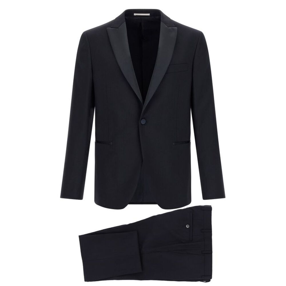 Pal Zileri Black Wool Two-Piece Men's Suit